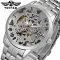 Winner 126 Men's Watch Top Brand Luxury Automatic Skeleton Gold Factory Company Stainless Steel Bracelet Wristwatch